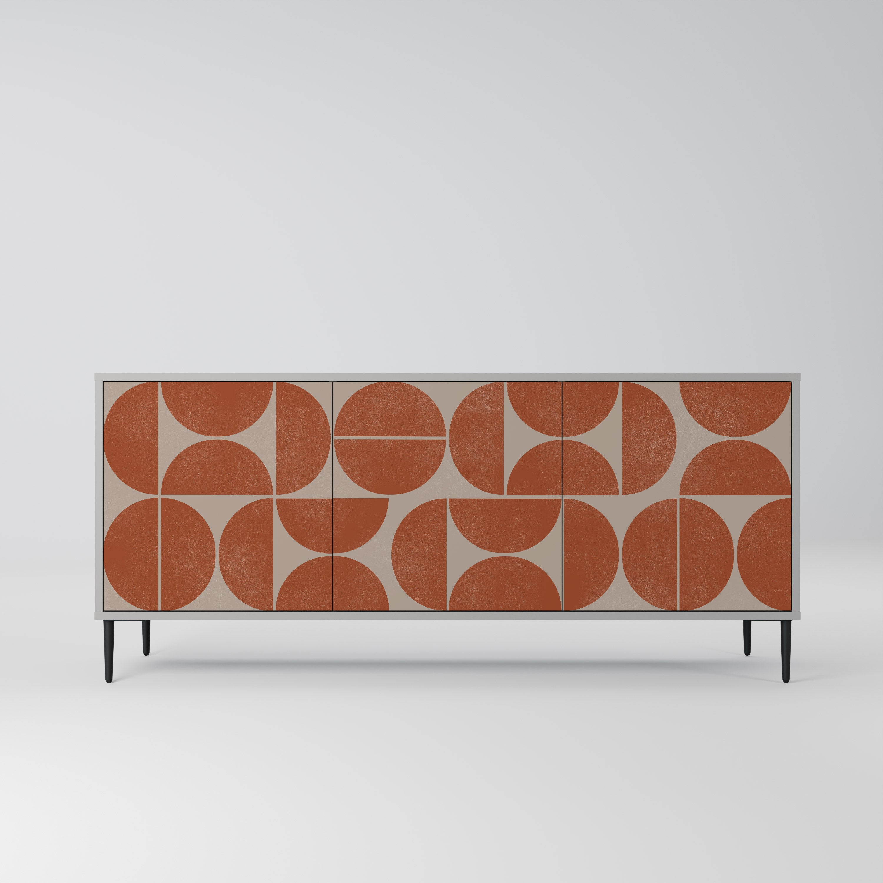 REPETITION COMPULSION 3-Door Sideboard in Grey Finish