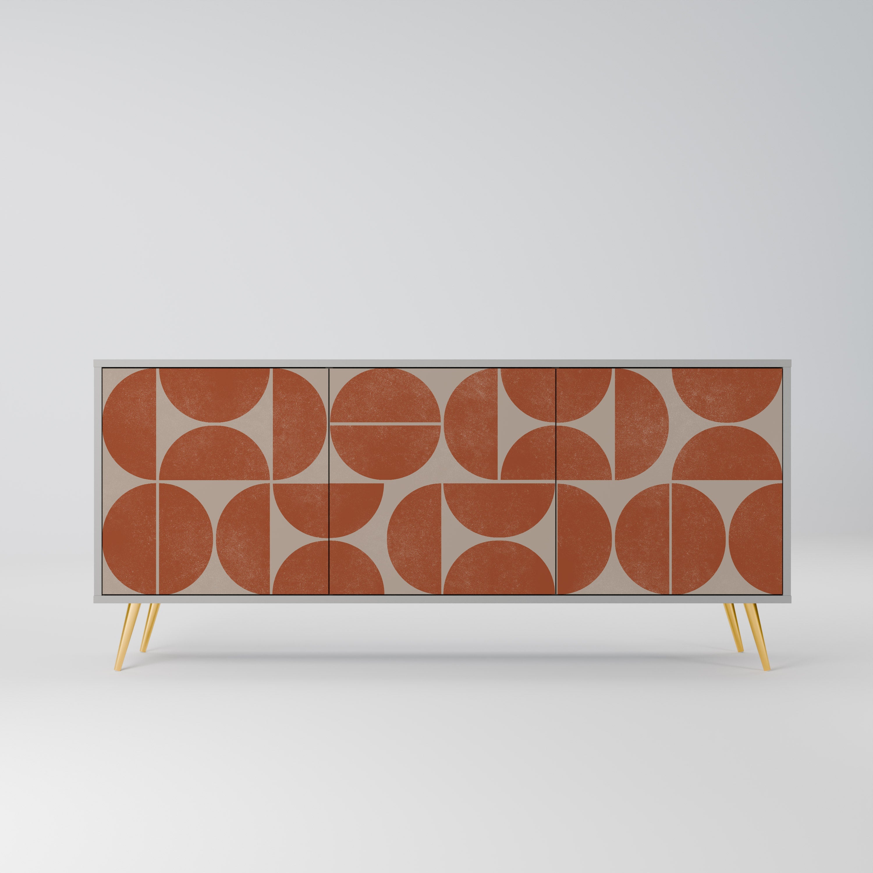 REPETITION COMPULSION 3-Door Sideboard in Grey Finish