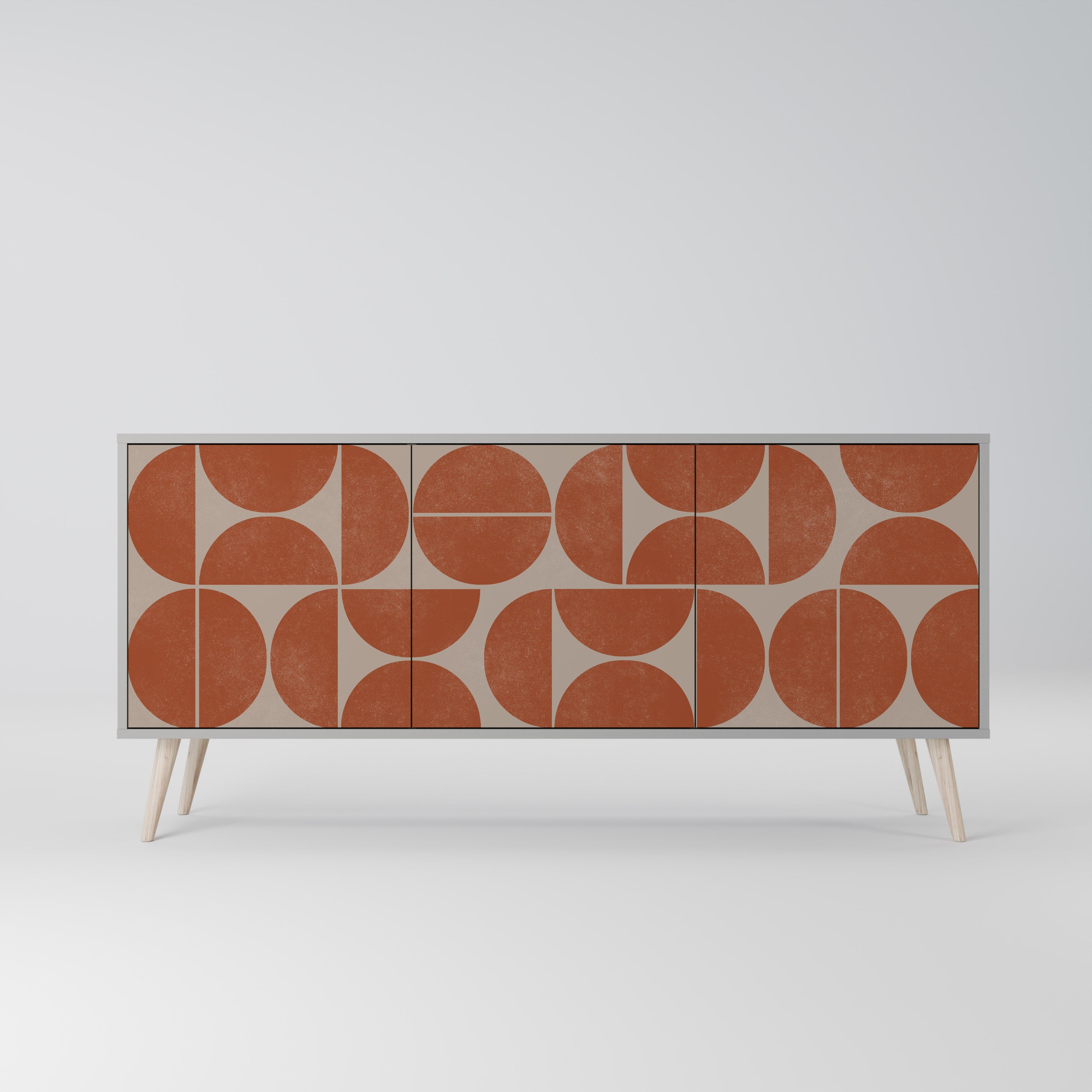 REPETITION COMPULSION 3-Door Sideboard in Grey Finish