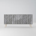 WAVES OF CONCRETE 3-Door Sideboard in Grey Finish
