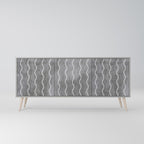 WAVES OF CONCRETE 3-Door Sideboard in Grey Finish