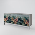 HEAVENLY BLOOM 3-Door Sideboard in Grey Finish