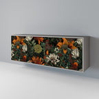 MIDNIGHT SPROUT 3-Door Sideboard in Grey Finish