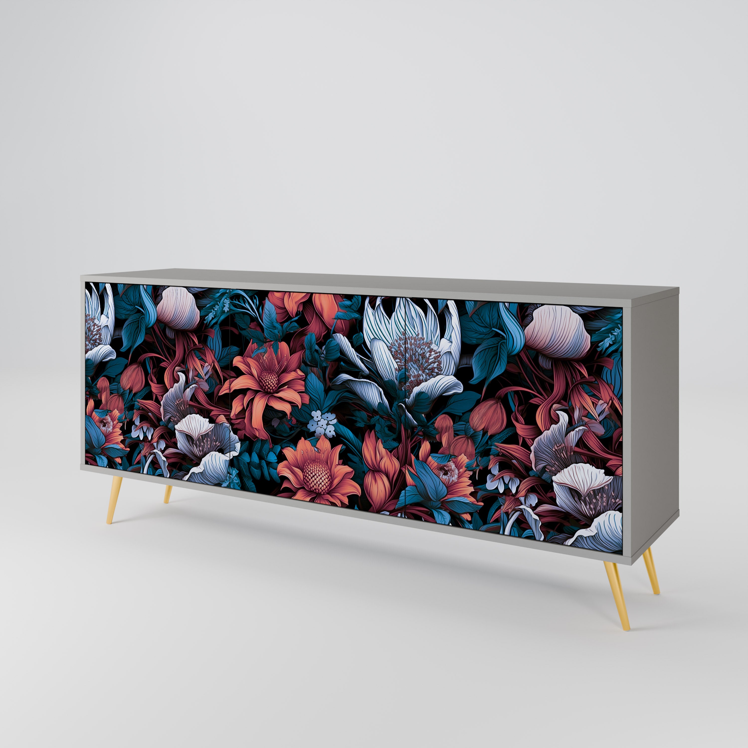 ETHEREAL BLOSSOMS 3-Door Sideboard