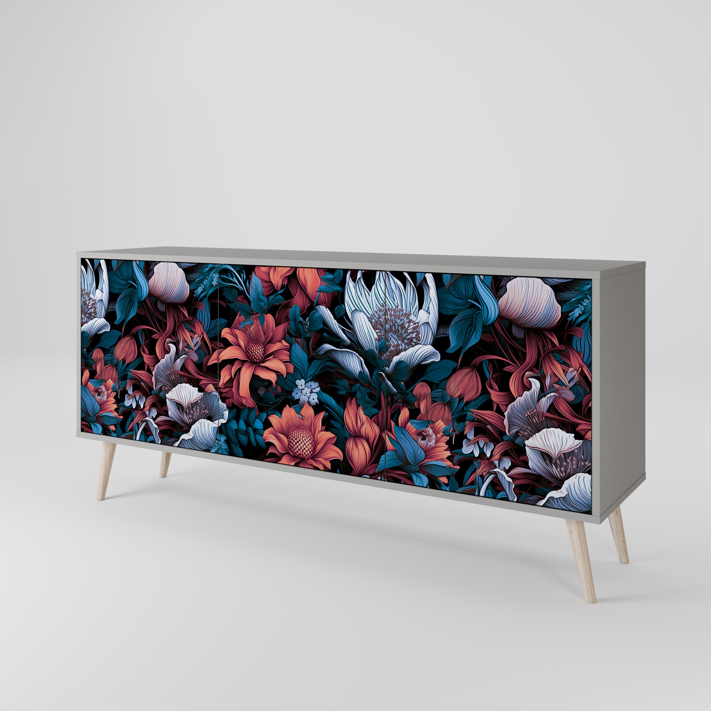 ETHEREAL BLOSSOMS 3-Door Sideboard