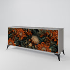DAWN BLOOM 3-Door Sideboard in Grey Finish
