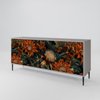 DAWN BLOOM 3-Door Sideboard in Grey Finish