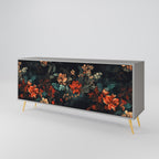 IMAGINARY BLOSSOM 3-Door Sideboard in Grey Finish