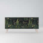 FERN FLOWERS 3-Door Sideboard in Grey Finish