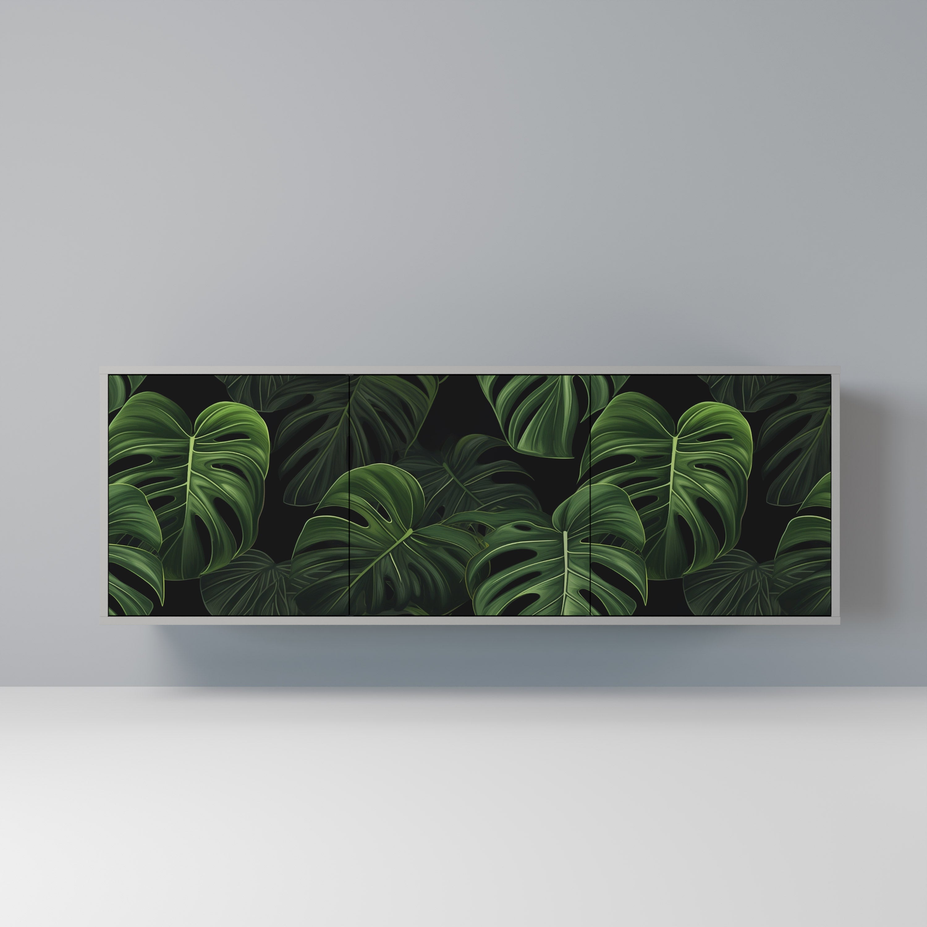 INFINITE MONSTERA 3-Door Sideboard in Grey Finish