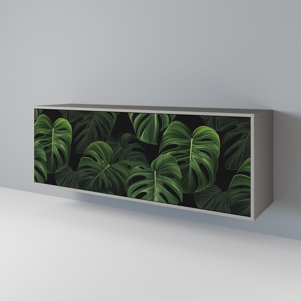 INFINITE MONSTERA 3-Door Sideboard in Grey Finish