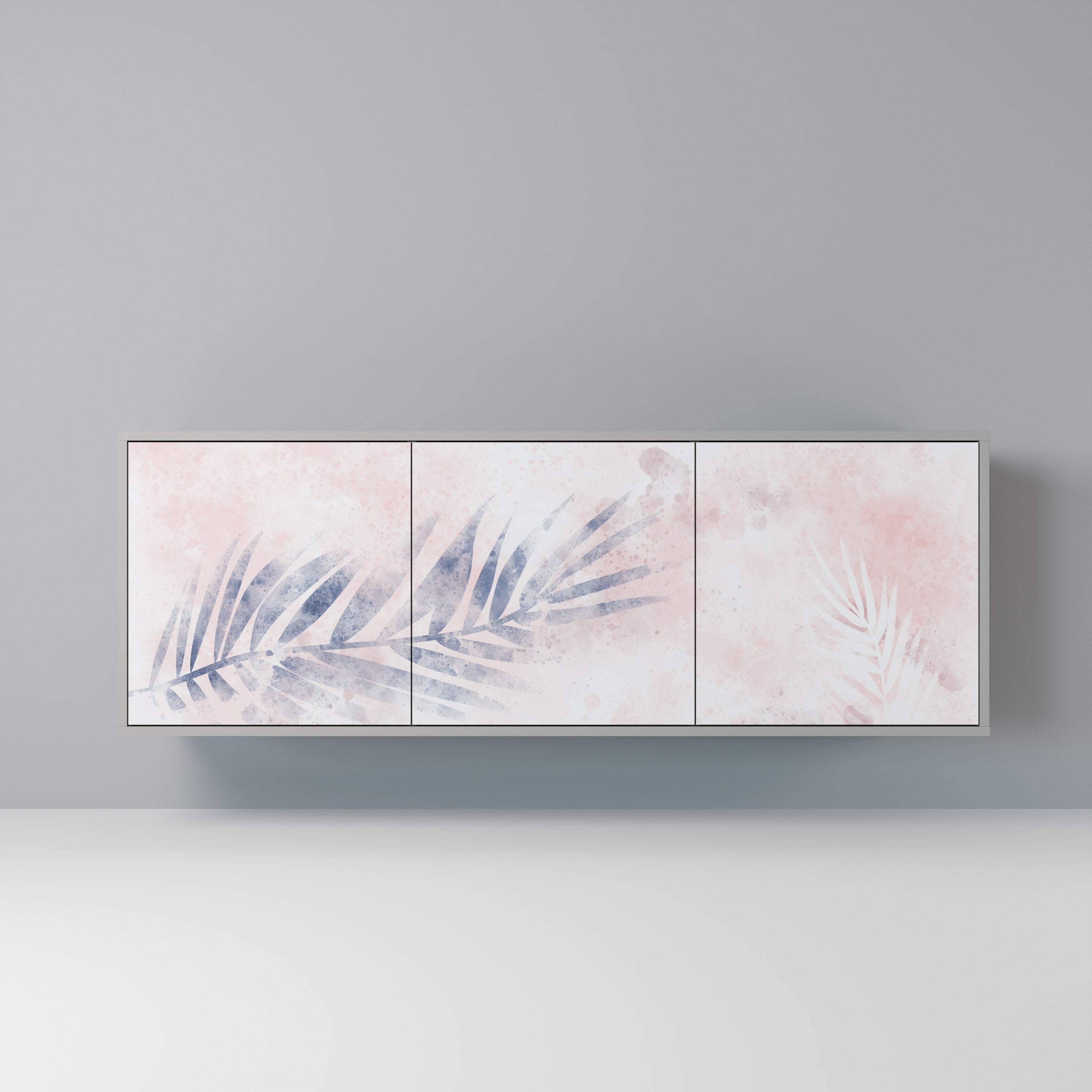 TIMELESS FLOAT 3-Door Sideboard in Grey Finish