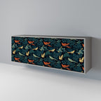 FOWL ORNAMENT 3-Door Sideboard in Grey Finish