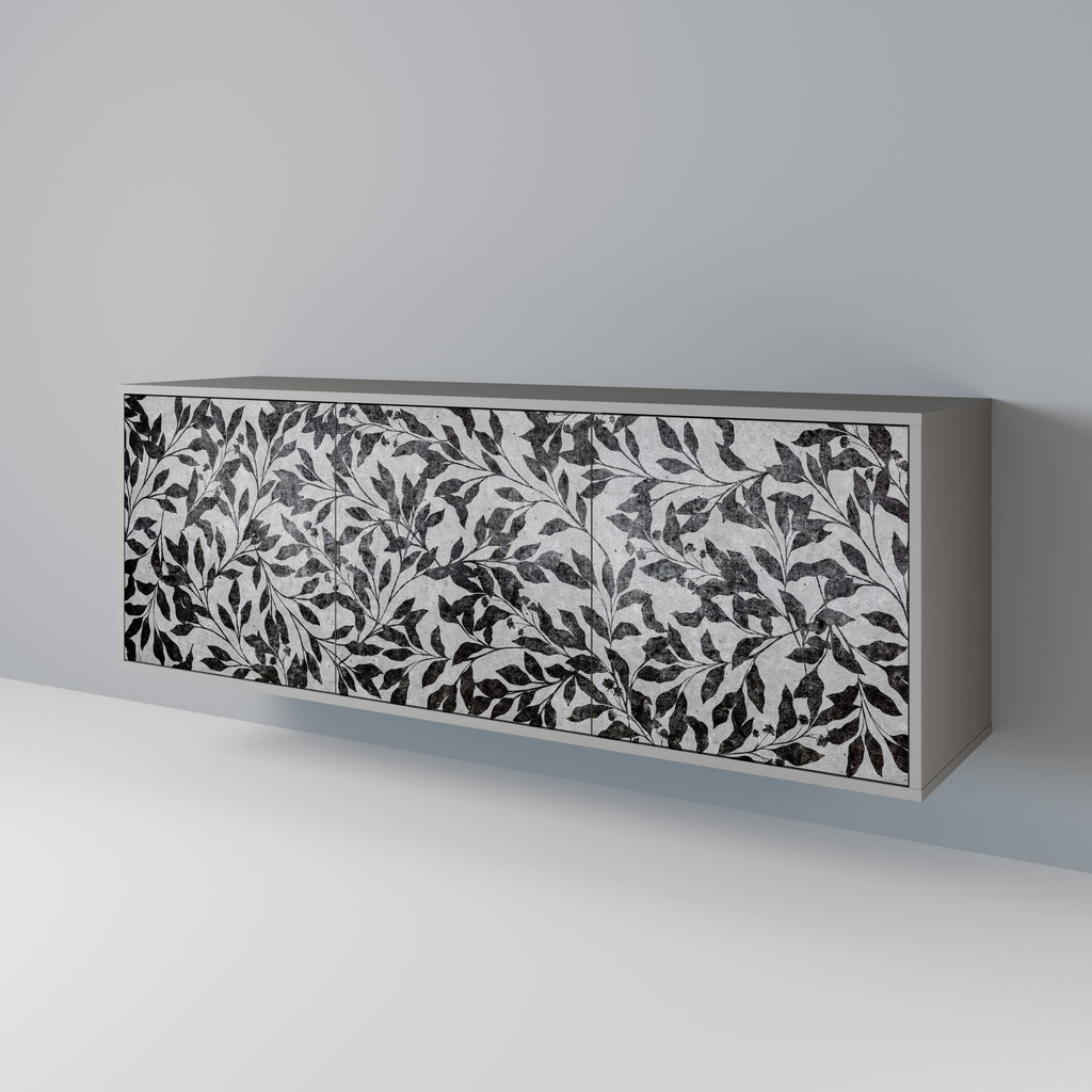 CHARCOAL SPROUT 3-Door Sideboard in Grey Finish