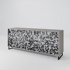 CHARCOAL SPROUT 3-Door Sideboard in Grey Finish