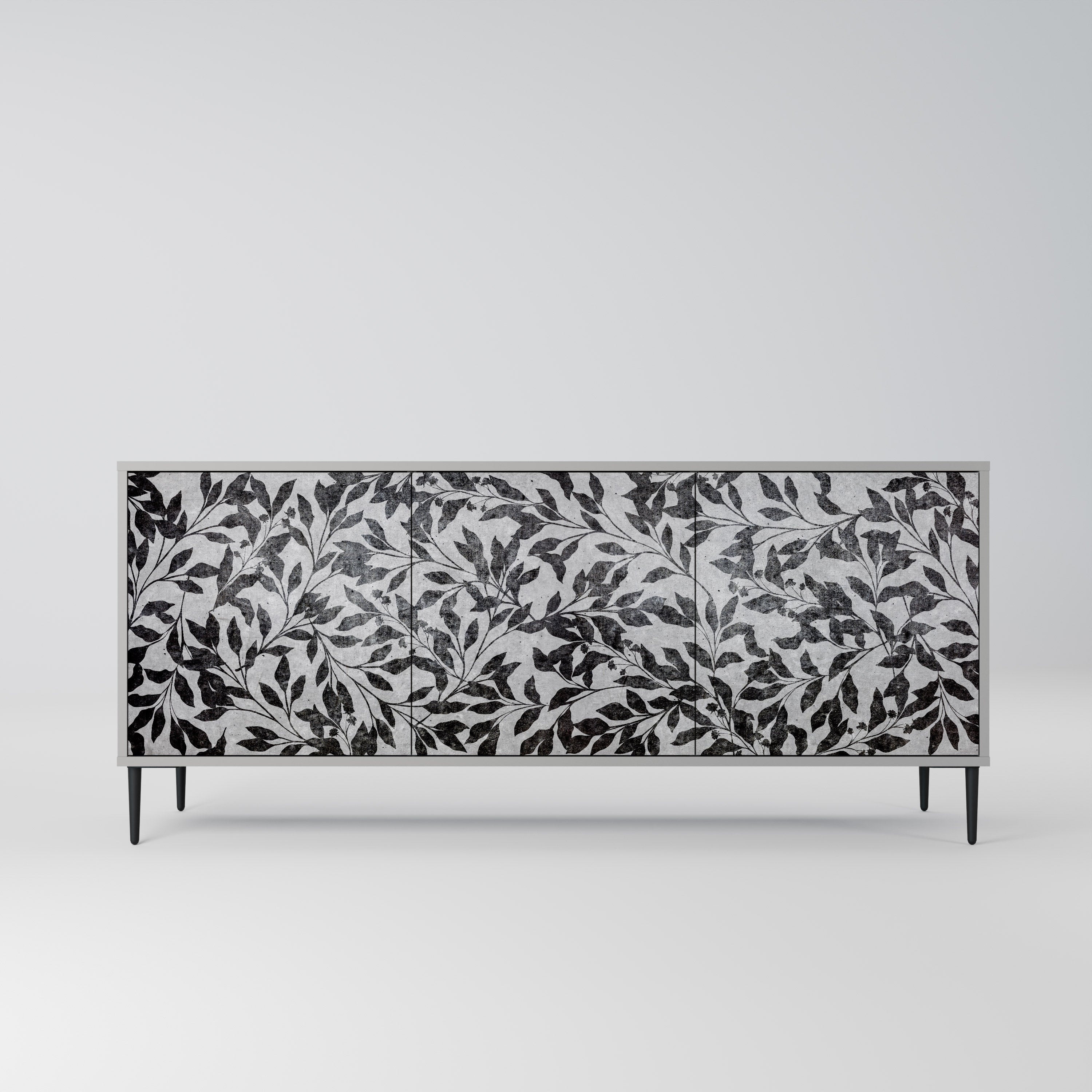 CHARCOAL SPROUT 3-Door Sideboard in Grey Finish