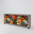 RADIANT FLORA 3-Door Sideboard in Grey Finish
