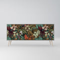BOTANICAL EMERGENCE 3-Door Sideboard in Grey Finish
