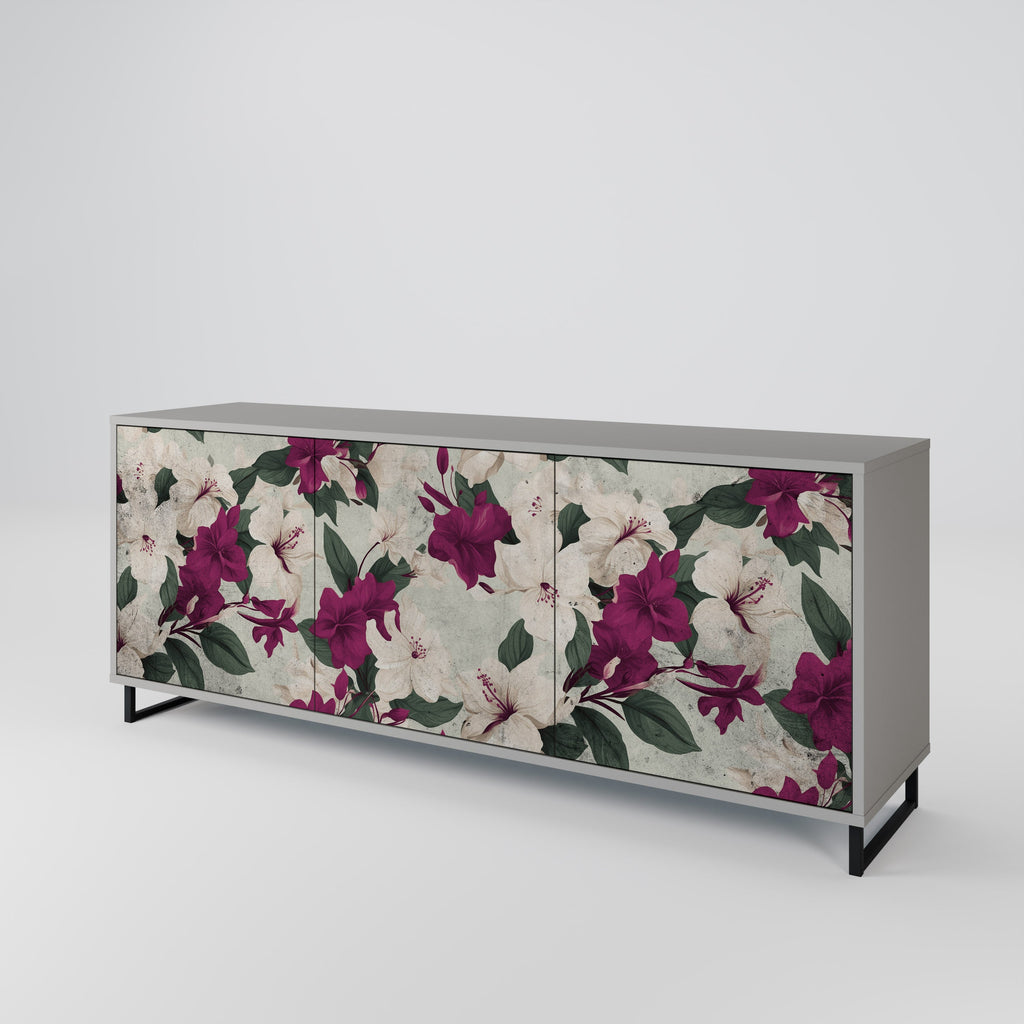 FLOWERET DREAM 3-Door Sideboard in Grey Finish