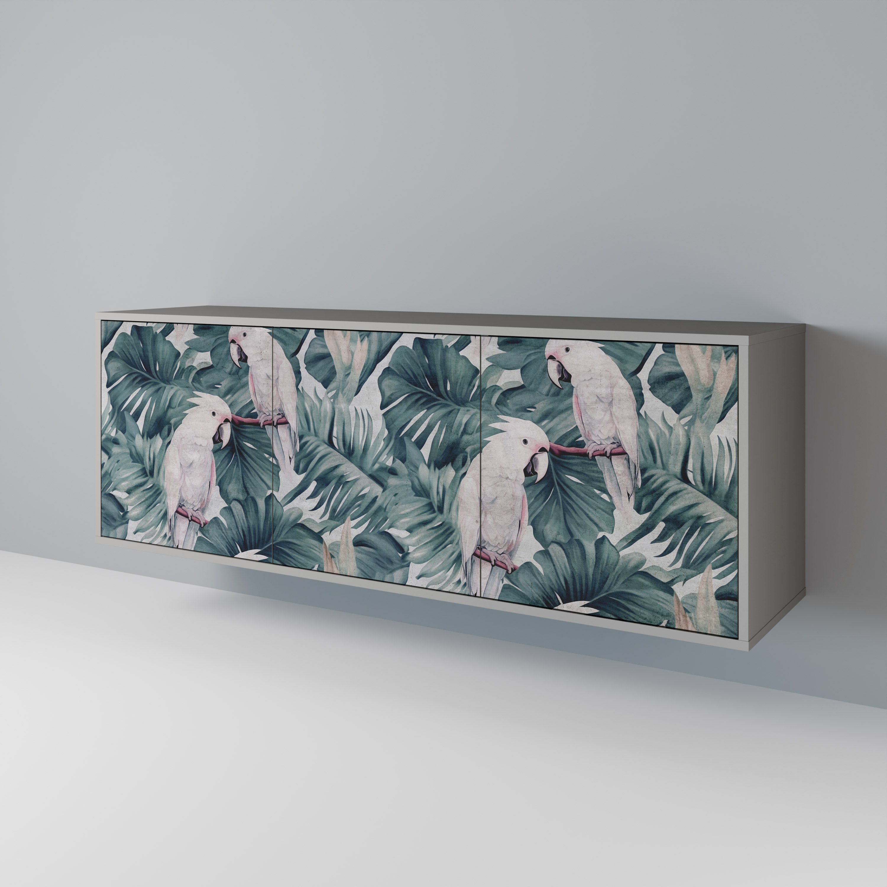 POPINJAY LOOK Aparador de 3 Portas em Acabamento Cinzento