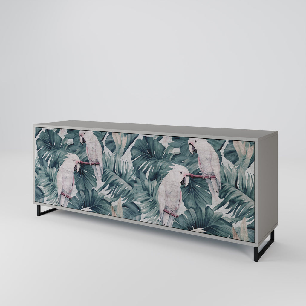 POPINJAY LOOK Aparador de 3 Portas em Acabamento Cinzento