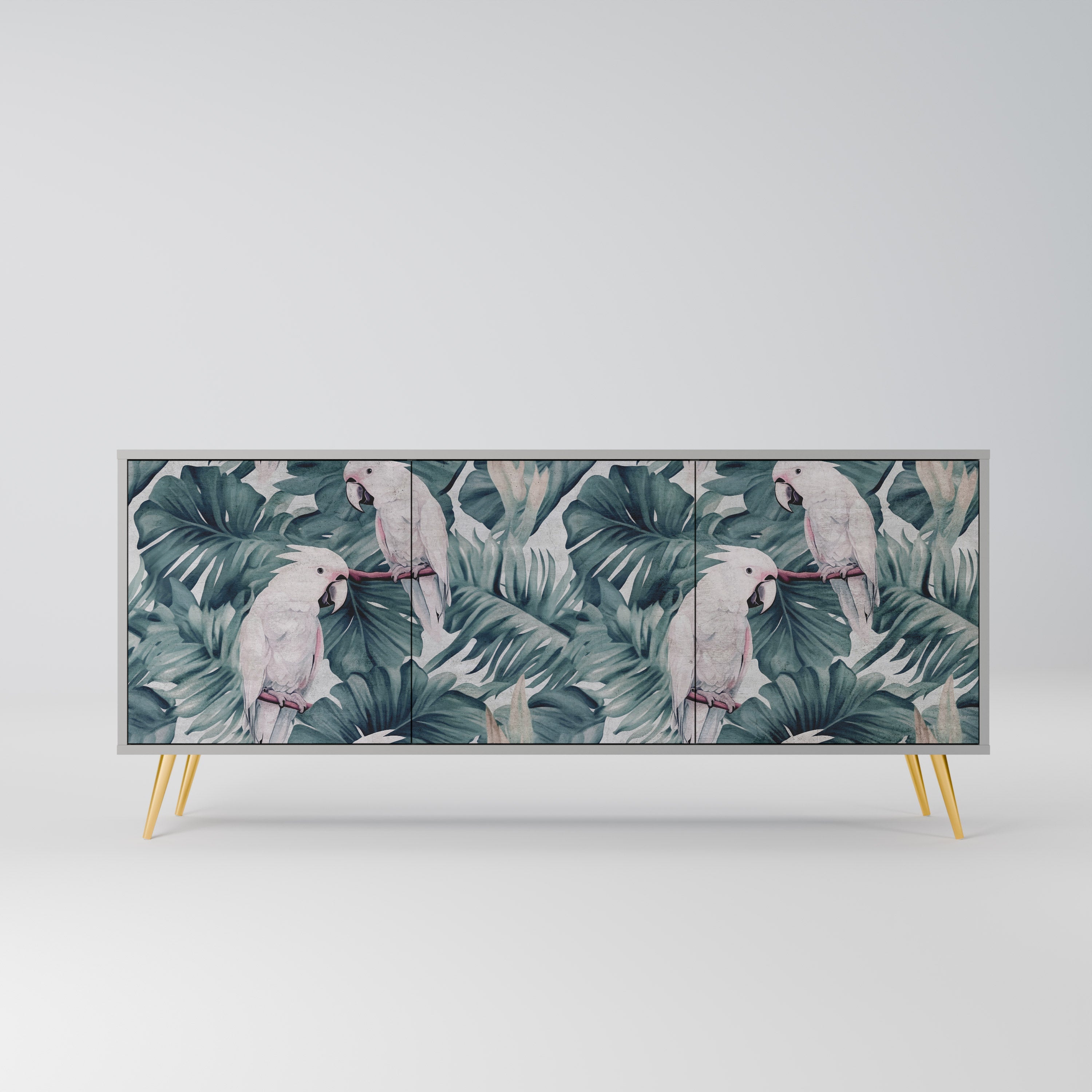 POPINJAY LOOK 3-Door Sideboard in Grey Finish