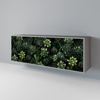 SUCCULENT JUNGLE 3-Door Sideboard in Grey Finish
