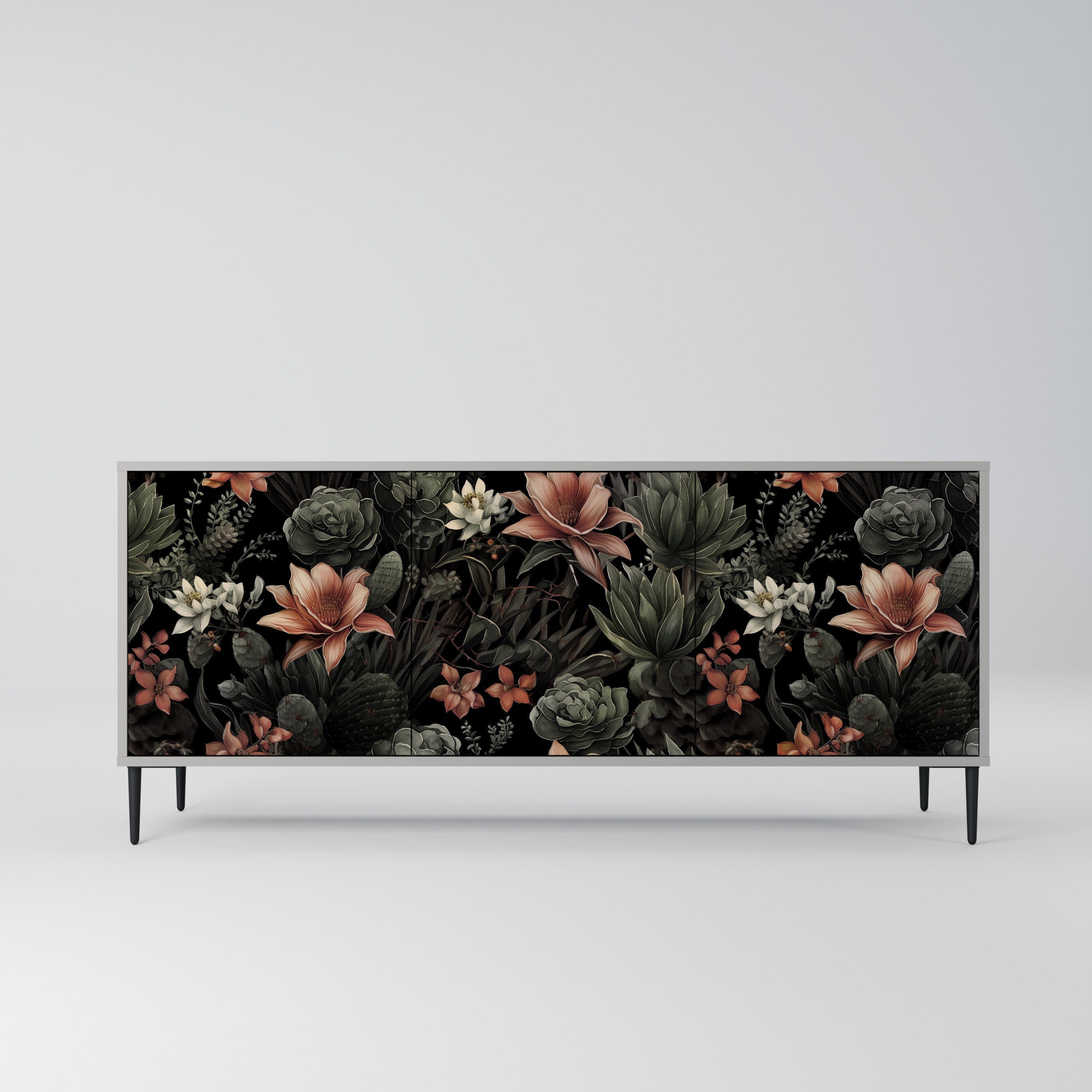 SECRET VERDURE 3-Door Sideboard in Grey Finish