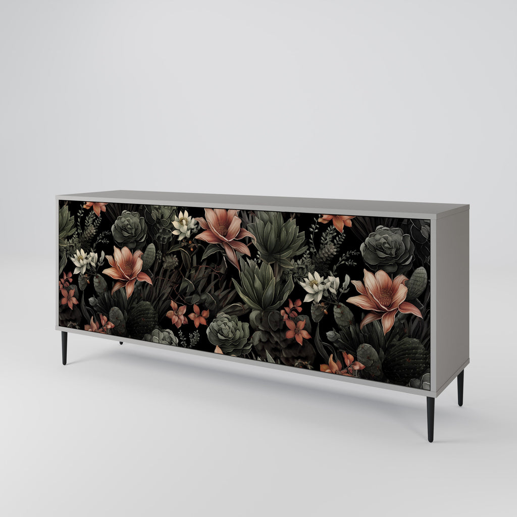SECRET VERDURE 3-Door Sideboard in Grey Finish