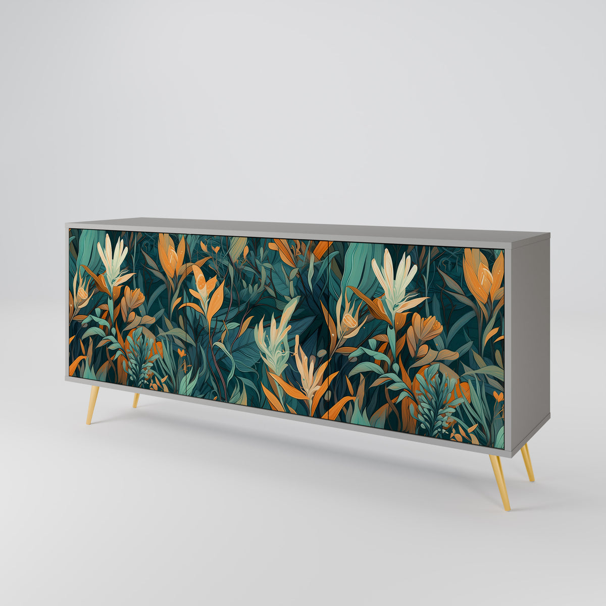 FLORAL SERENITY Aparador de 3 Portas