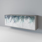 PALM VEIL 3-Door Sideboard in Grey Finish