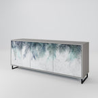 PALM VEIL 3-Door Sideboard in Grey Finish
