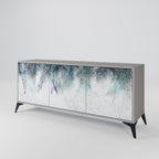 PALM VEIL 3-Door Sideboard in Grey Finish