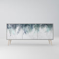 PALM VEIL 3-Door Sideboard in Grey Finish