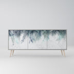 PALM VEIL 3-Door Sideboard in Grey Finish