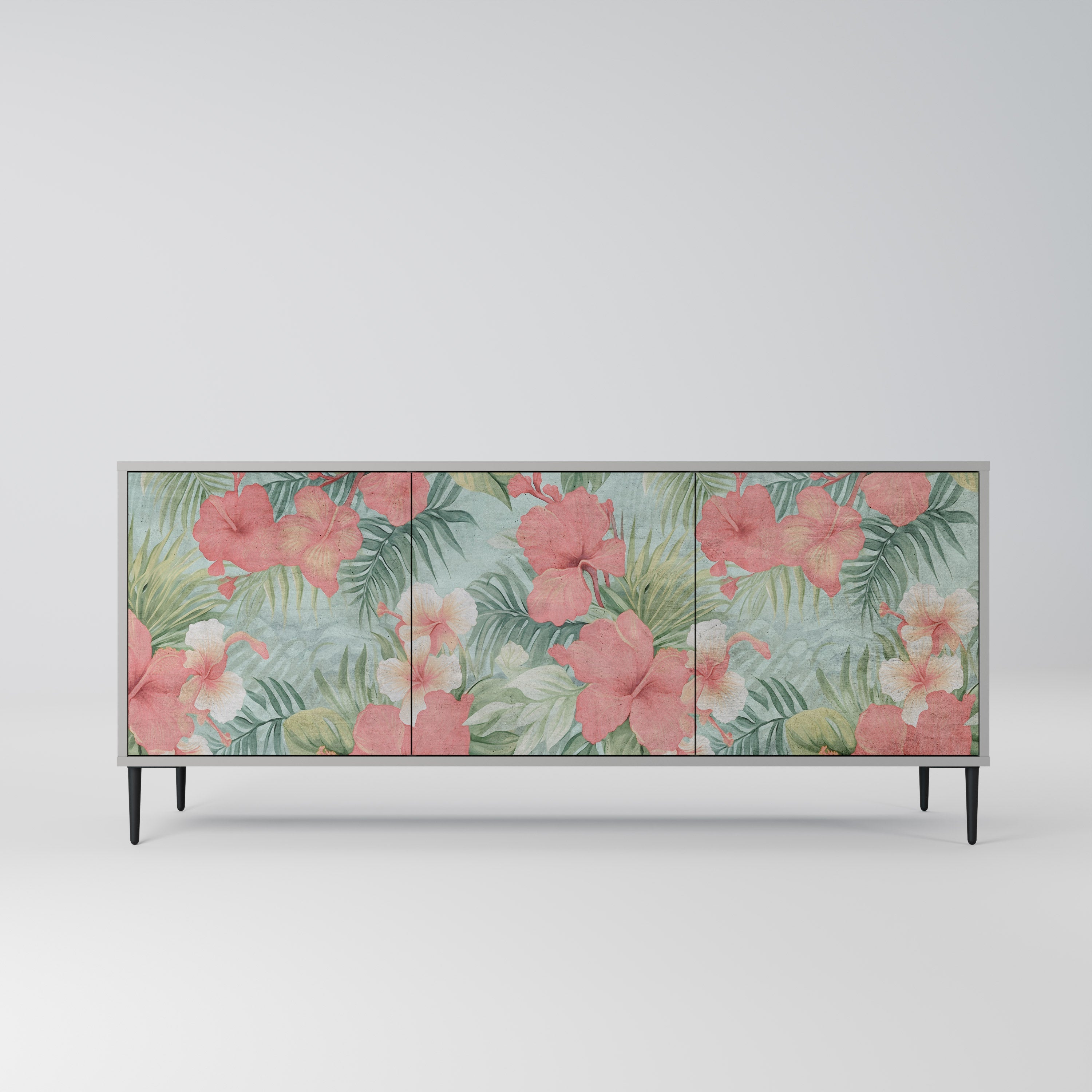 HAWAIIAN SPIRIT 3-Door Sideboard in Grey Finish