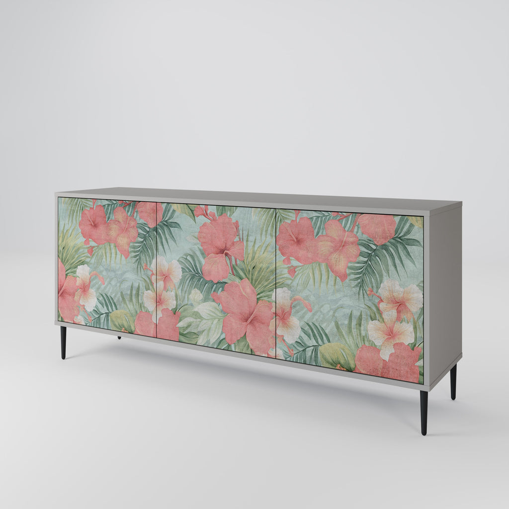 HAWAIIAN SPIRIT 3-Door Sideboard in Grey Finish