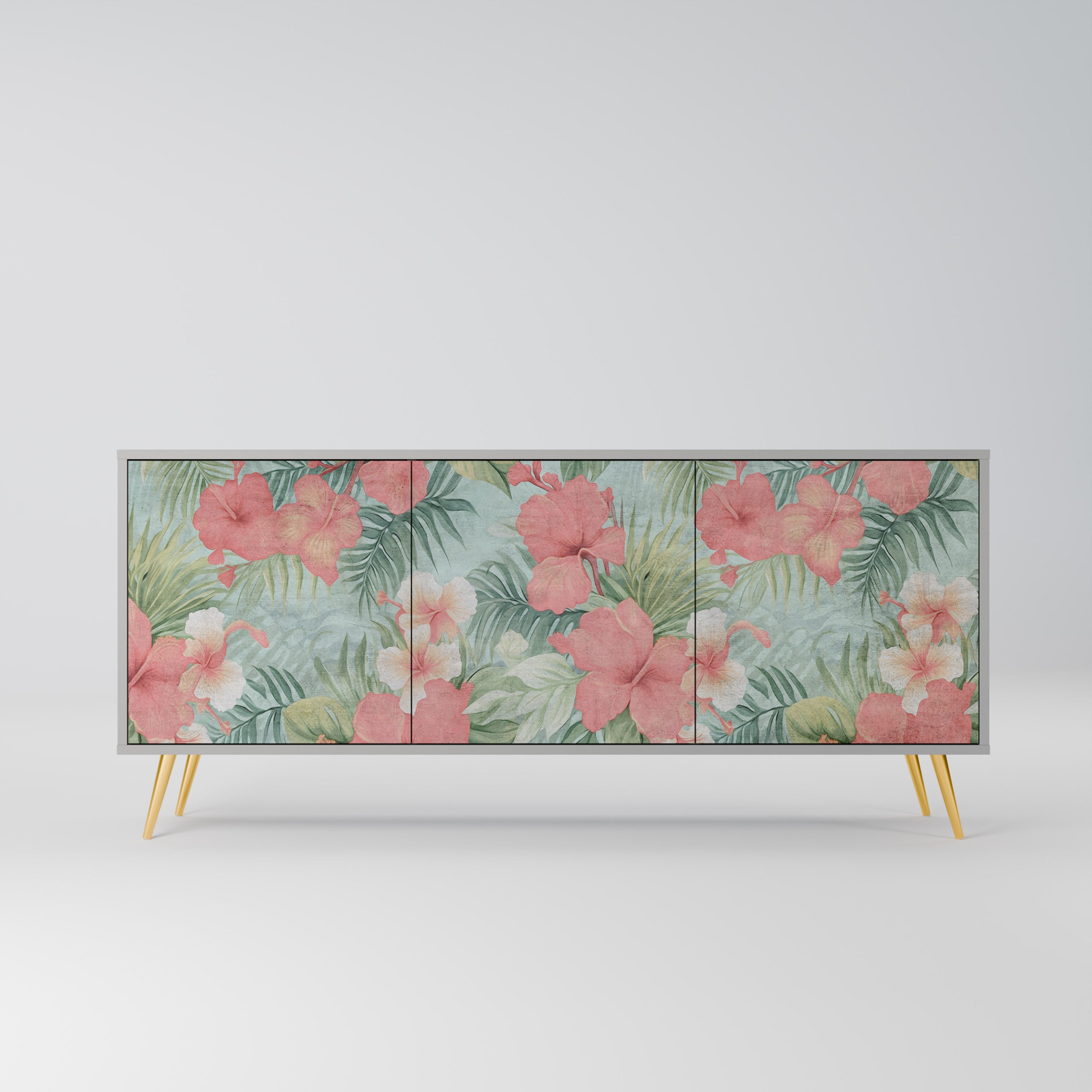 HAWAIIAN SPIRIT 3-Door Sideboard in Grey Finish