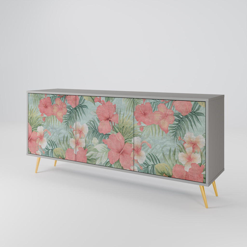 HAWAIIAN SPIRIT 3-Door Sideboard in Grey Finish
