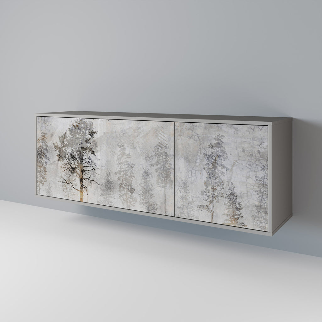 FADE IN THE TREES 3-Door Sideboard in Grey Finish