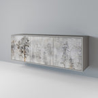 FADE IN THE TREES 3-Door Sideboard in Grey Finish