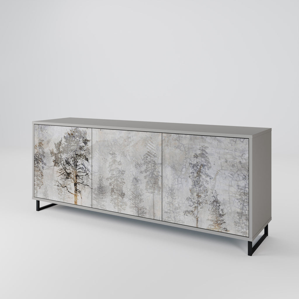 FADE IN THE TREES 3-Door Sideboard in Grey Finish