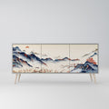 JAPANESE LANDSCAPE 3-Door Sideboard in Grey Finish