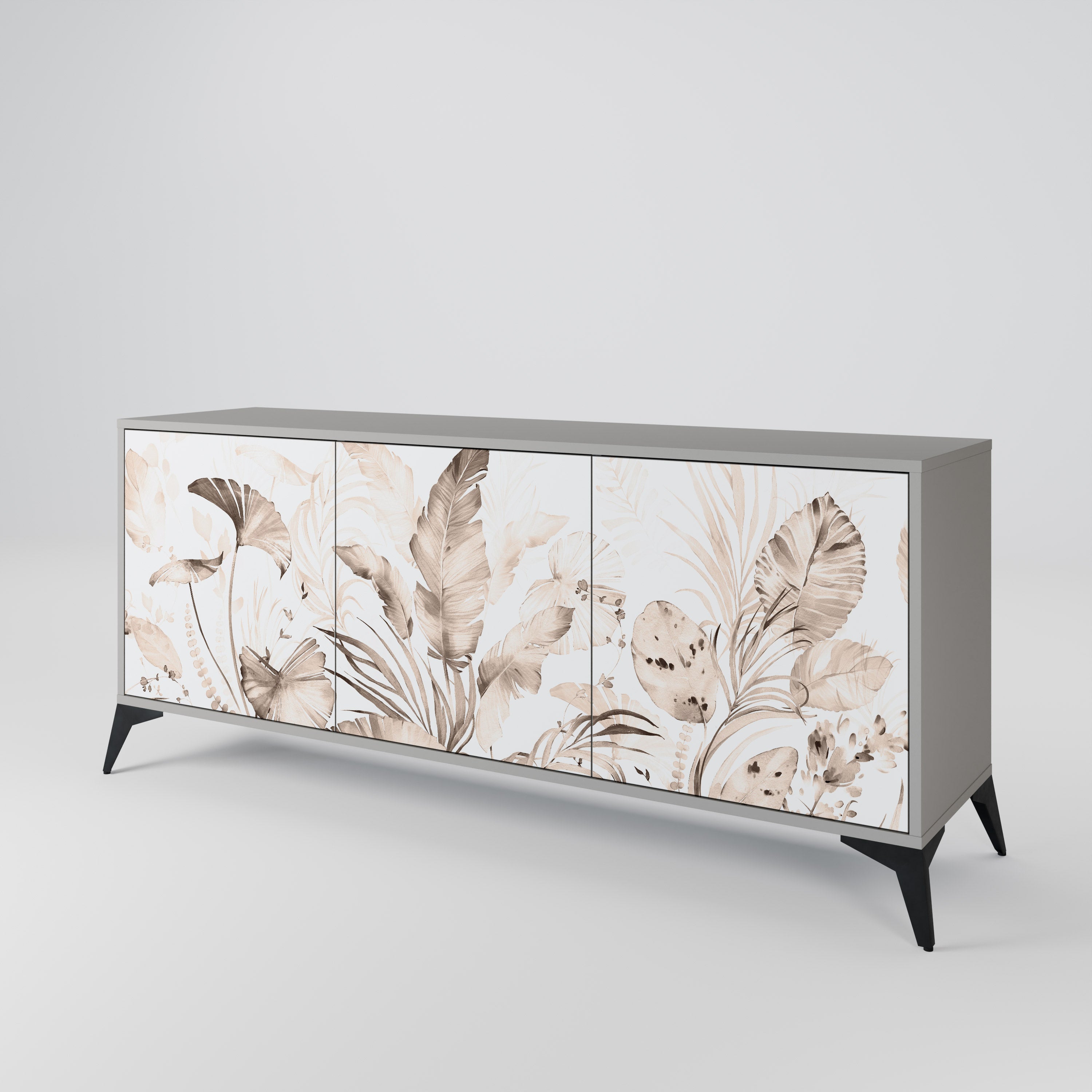 WILD TENDERNESS 3-Door Sideboard in Grey Finish