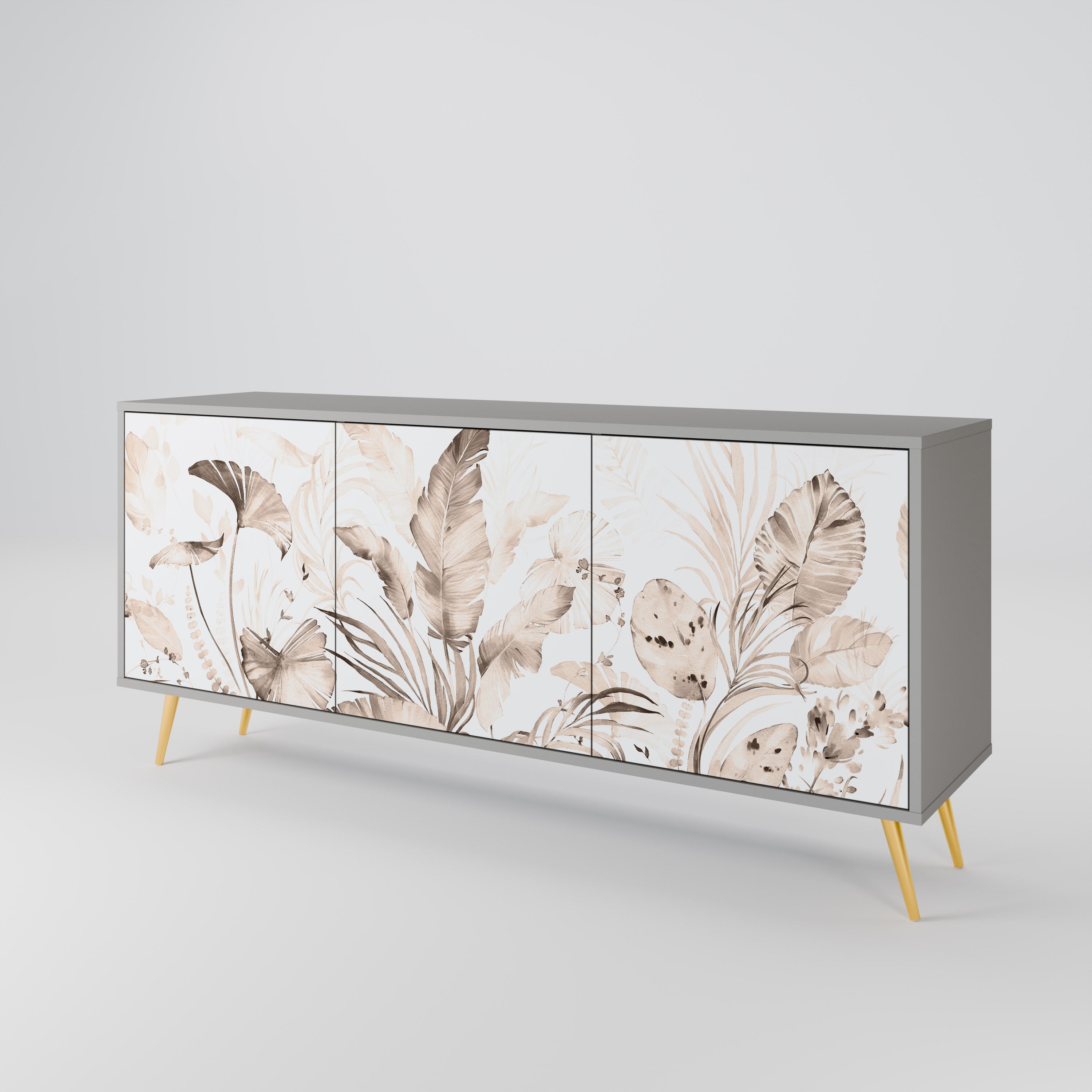 WILD TENDERNESS 3-Door Sideboard in Grey Finish