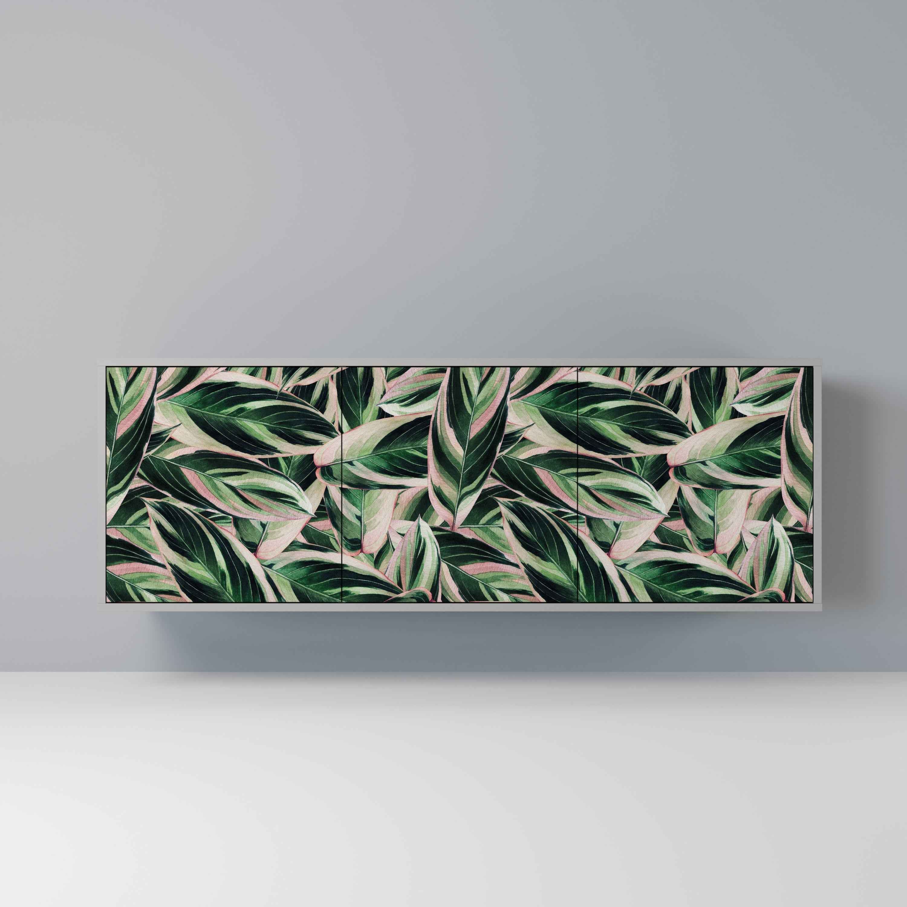 EERIE STROMANTHE 3-Door Sideboard in Grey Finish