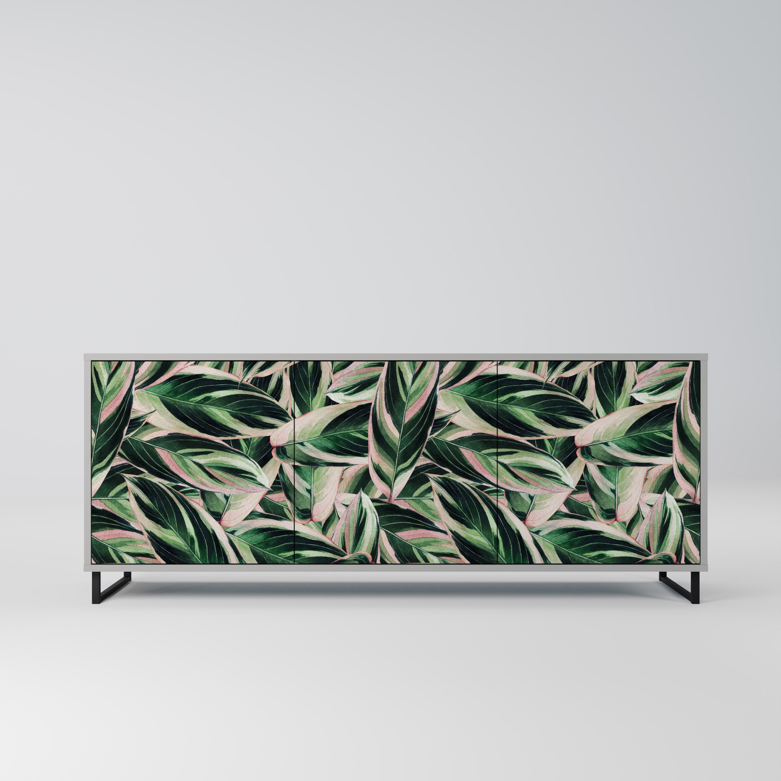 EERIE STROMANTHE 3-Door Sideboard in Grey Finish