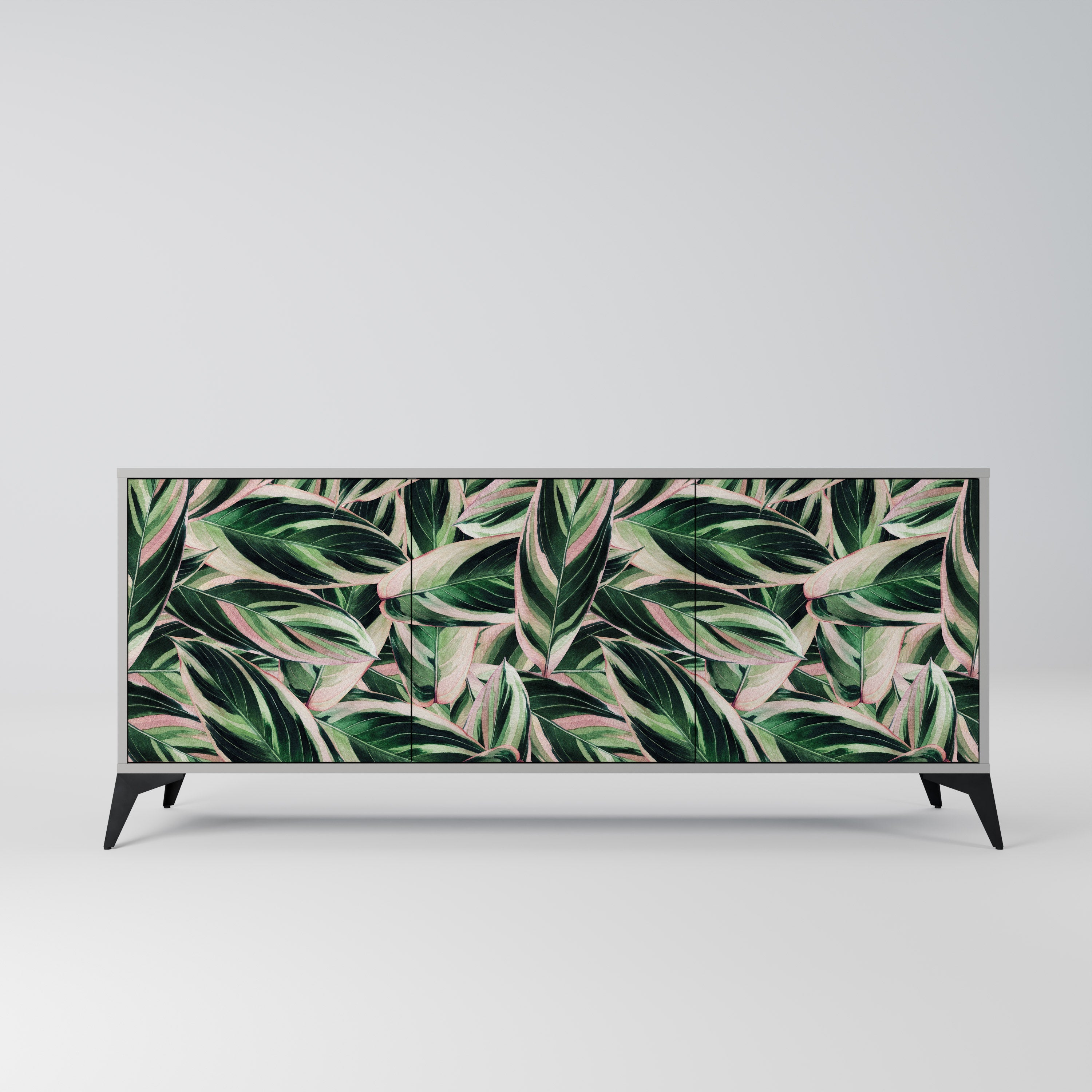 EERIE STROMANTHE 3-Door Sideboard in Grey Finish