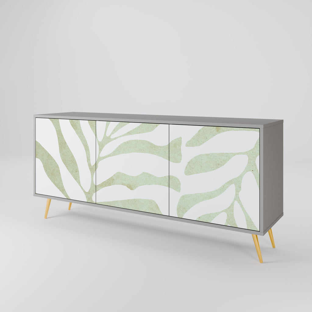 BOTANICAL SPARK 3-Door Sideboard in Grey Finish