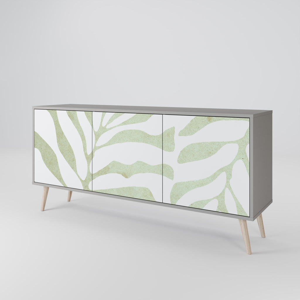 BOTANICAL SPARK 3-Door Sideboard in Grey Finish